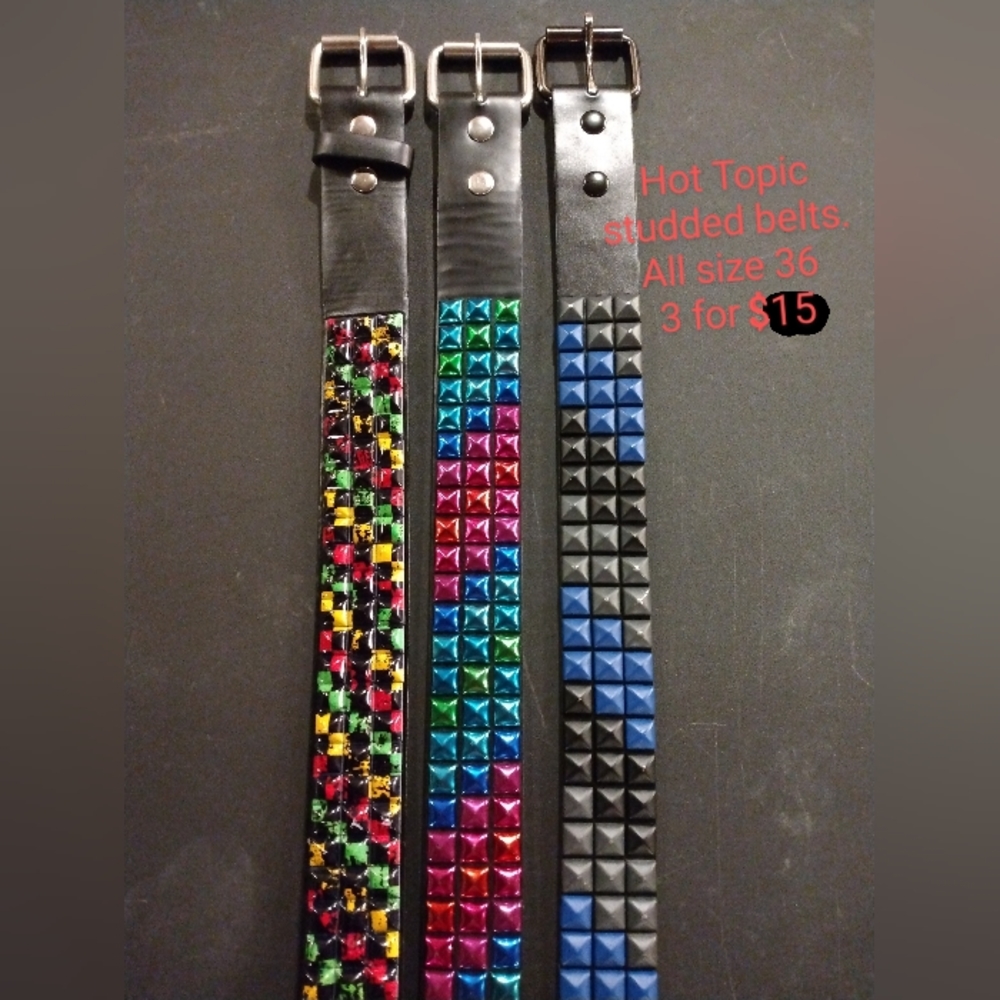 Hot Topic studded belts